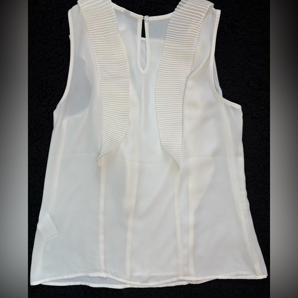 Banana Republic Ivory Ruffle Trim Blouse - Picture 6 of 9